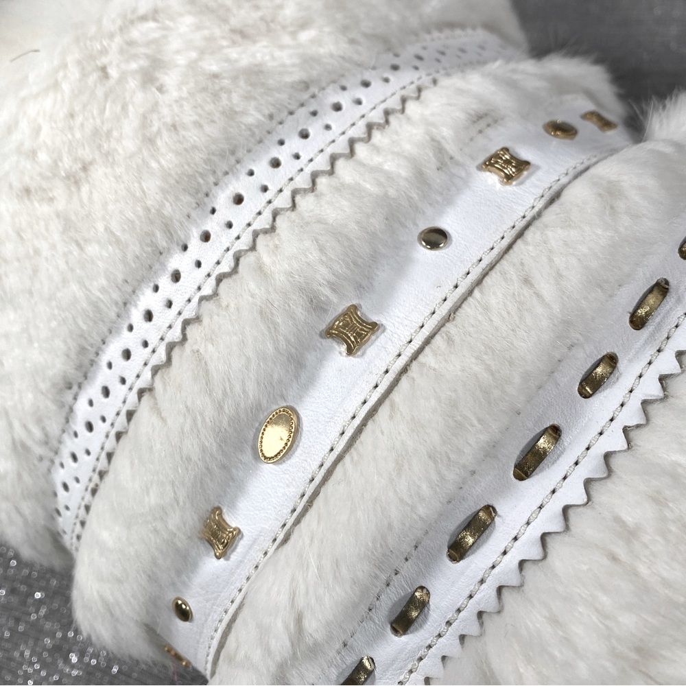 ✨HP✨AUTH CELINE MOON BOOTS Leather & Rabbit Fur EUC 38-40 - Picture 5 of 17